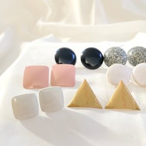 4/$25- LOT Shape Circle Triangle Earrings Jewelry